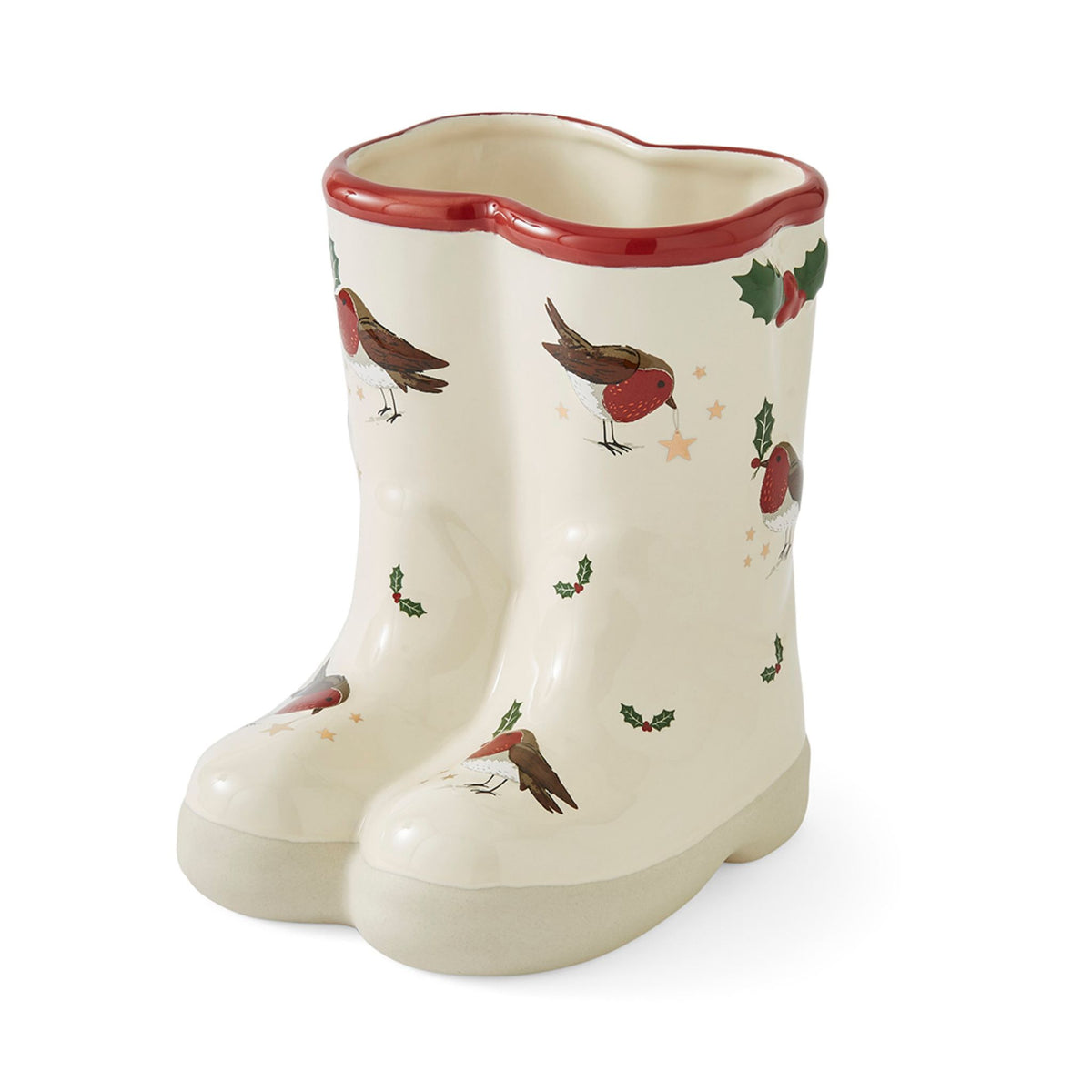 Robin Retreat Utensil Pot Vase Wellies - Robin Retreat Utensil Pot Vase Wellies Sterling Home 2