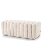 Eichholtz Bente Bench Stool Boucle Cream - Bench Stool Boucle Cream Footstools Sterling Home 1