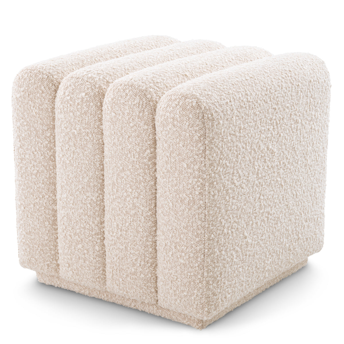 Eichholtz Bente Stool Boucle Cream - Stool Boucle Cream Footstools Sterling Home 1