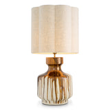Eichholtz Lorena Table Lamp Brown Drip Effect Vintage Brass Finish