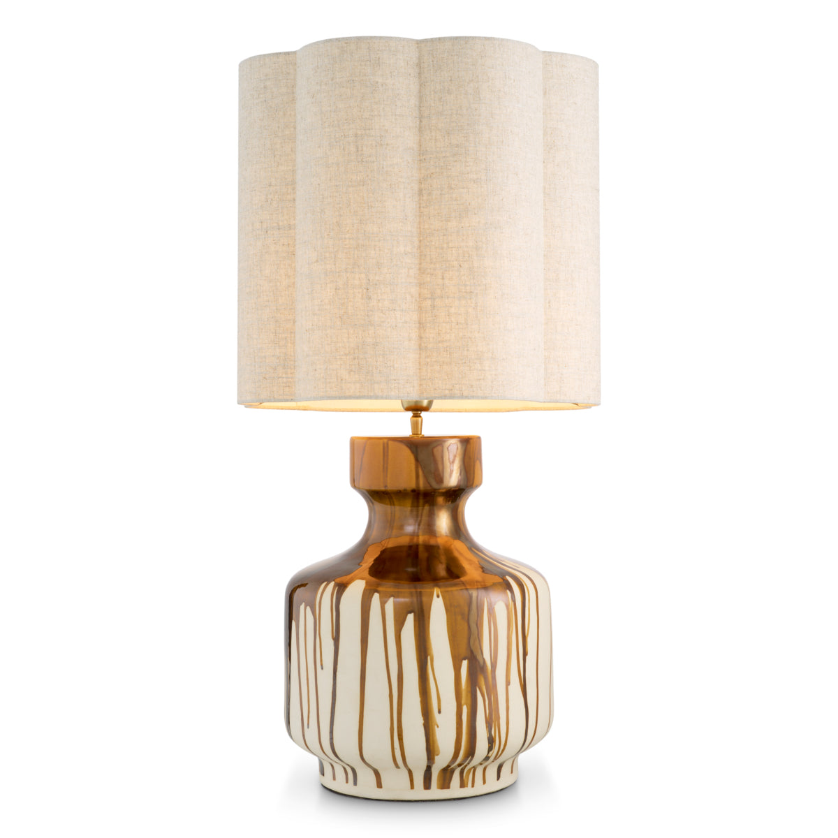Eichholtz Lorena Table Lamp Brown Drip Effect Vintage Brass Finish - Table Lamp Lorena Accessories Sterling Home 1