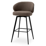 Eichholtz Camerota Swivel Bar Stool Scalea Grey Black Wooden Back - Swivel Bar Stool Scalea Grey Black Wooden Back Dining Chairs Sterling Home 1
