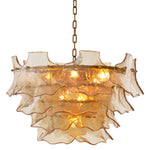 Eichholtz Clarendon Chandelier Antique Brass And Champagne Coloured Glass - Chandelier Clarendon Accessories Sterling Home 1