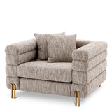 Eichholtz York Armchair Mademoiselle Beige Brushed Brass Legs