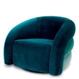 Eichholtz Novelle Swivel Chair Savona Sea Green Velvet Savona Turquoise Velvet Savona Blue Velvet
