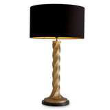 Eichholtz Costanza Table Lamp Vintgae Brass Finish Black Granite Base