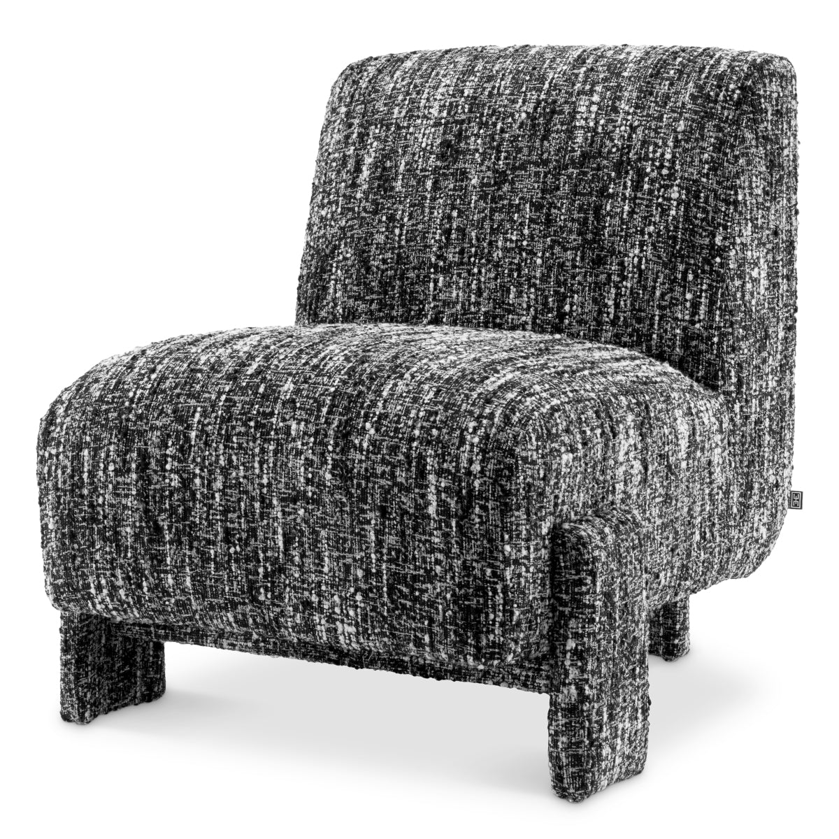 Eichholtz Rockdale Accent Chair Boucle Sonata Black - Accent Chair Boucle Sonata Black Armchairs Sterling Home 1