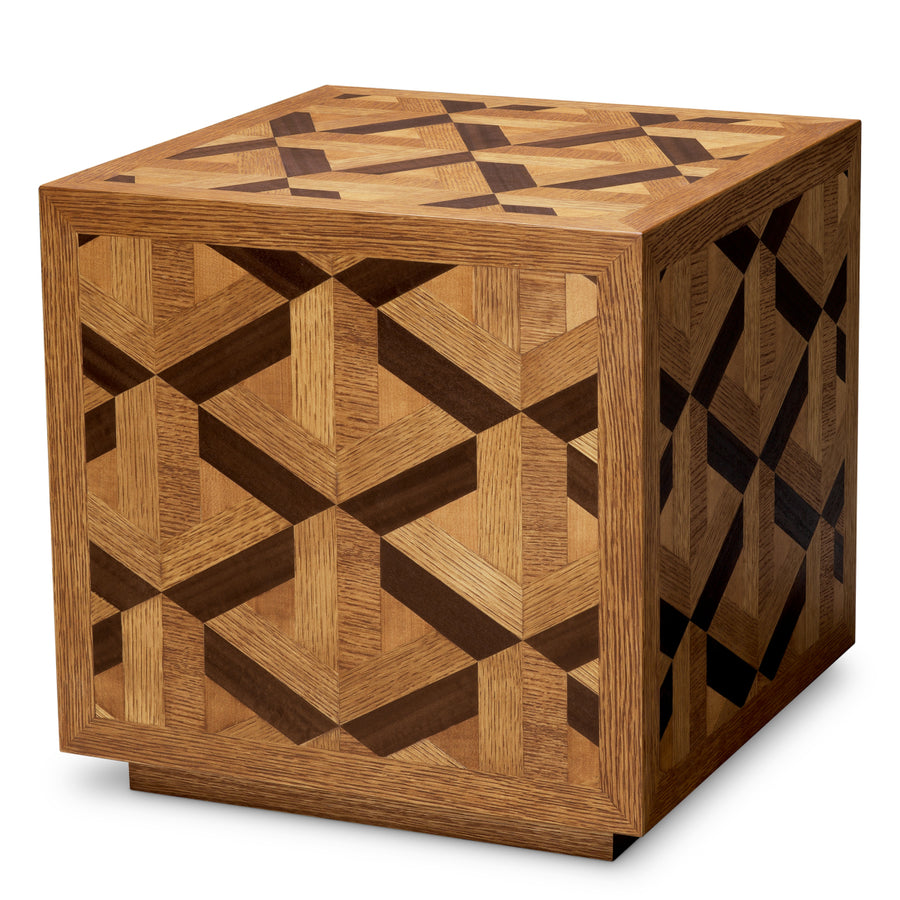 Eichholtz Rubicon Side Table Oak Veneer - Side Table Oak Veneer Side Tables Sterling Home 1