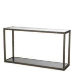 Eichholtz Bethesda Console Table Bronze Highlight Finish Clear Glass and Smoke Glass - Console Table Bronze Highlight Finish Side Tables Sterling Home 1