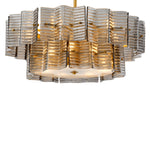 Eichholtz Silvano Chandelier Smoke and Frosted Glass Antique Brass Finish - Chandelier Silvano Accessories Sterling Home 1