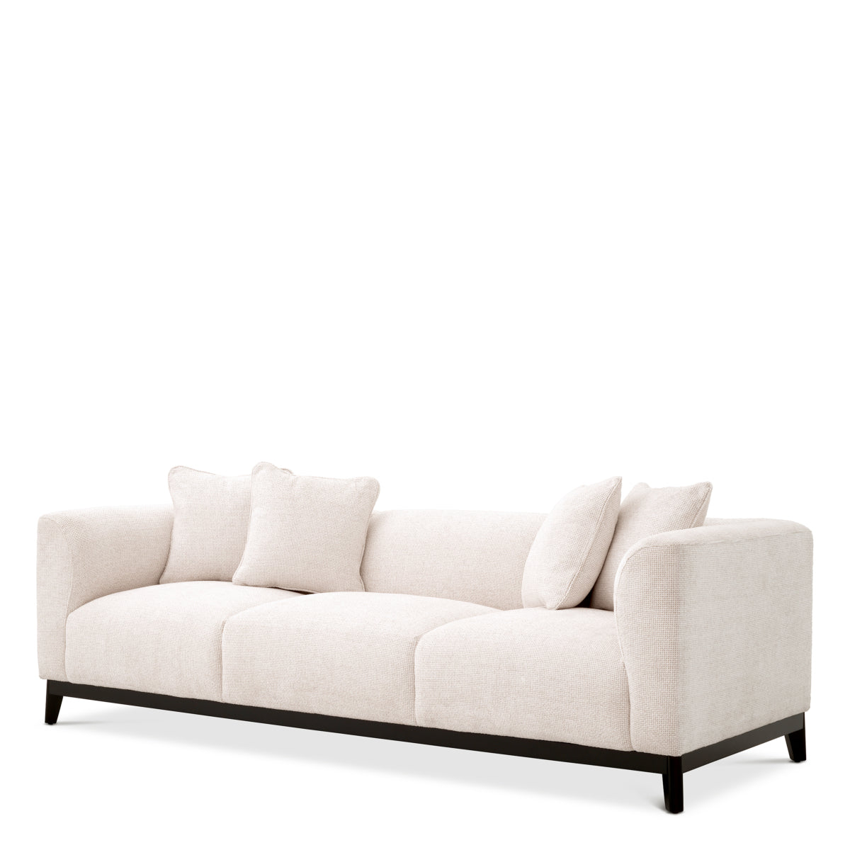 Eichholtz Corso 3 Seater Sofa Lyssa Off-White Black Finish Base - 3 Seater Sofa Lyssa Off-White 3 Seater Sofas Sterling Home 1