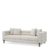 Eichholtz York 3 Seater Sofa Seashell Off-White Bronze Finish