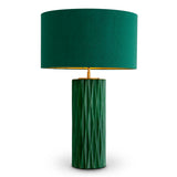 Eichholtz Amarello Table Lamp Crackled Green Ceramic Antique Brass Finish