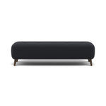 Phoebe Footstool - Medium Bench Stool Grade B Sterling Home 1 Plush Velvet Charcoal American Walnut