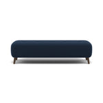 Phoebe Footstool - Medium Bench Stool Grade B Sterling Home 6 Plush Velvet Indigo American Walnut