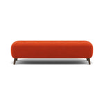 Phoebe Footstool - Medium Bench Stool Grade B Sterling Home 10 Plush Velvet Paprika American Walnut