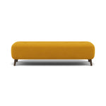 Phoebe Footstool - Medium Bench Stool Grade B Sterling Home 22 Plush Velvet Turmeric American Walnut