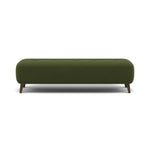 Phoebe Footstool - Medium Bench Stool Grade B Sterling Home 18 Plush Velvet Vine American Walnut