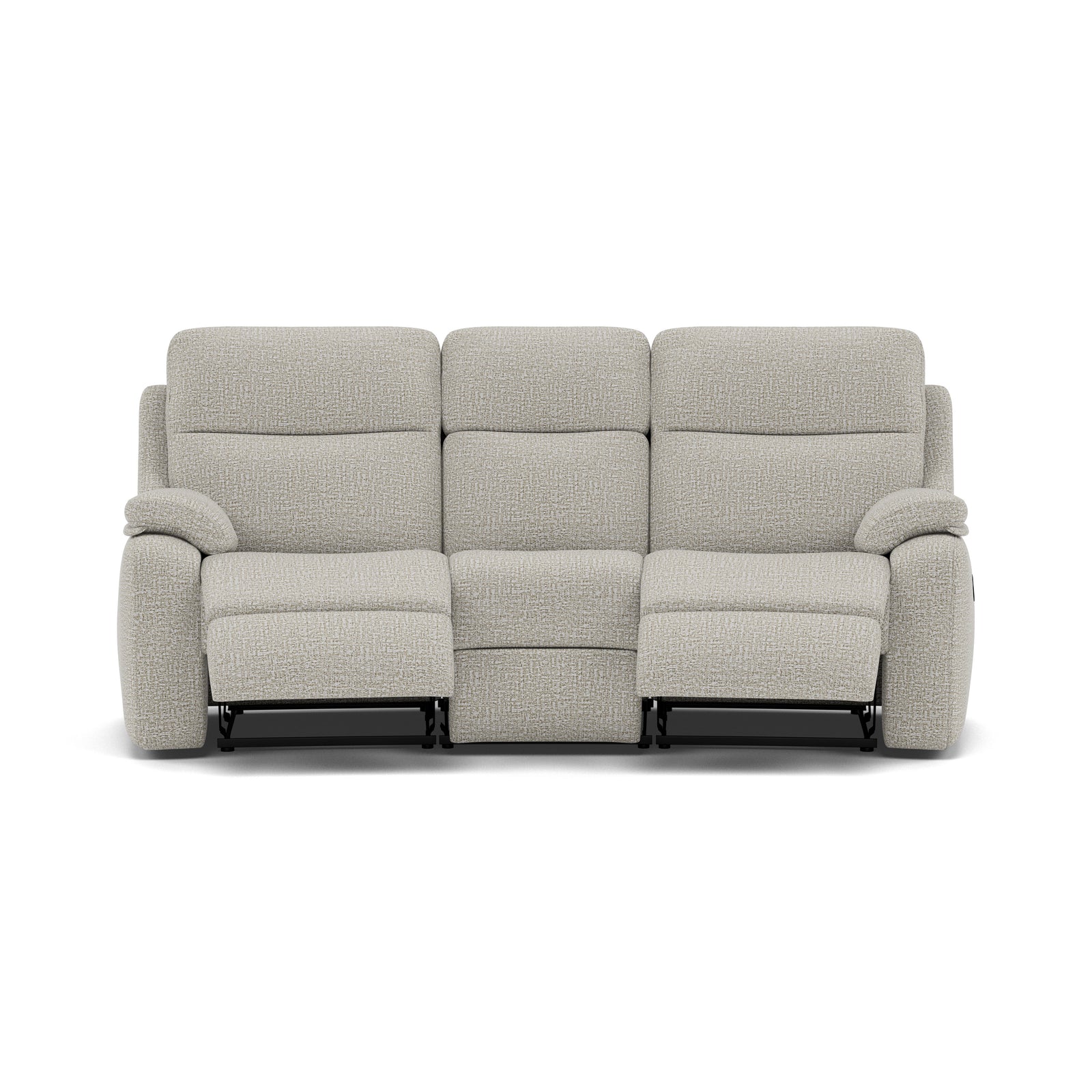 G Plan Kingsbury 3 Seater Curved Recliner Sofa - 3 Seater Power Recliner Curved Sofa Double with USB Grade B - Power Recliner with USB 3 Seater Sofas Sterling Home 1 B102 Shore Oatmeal