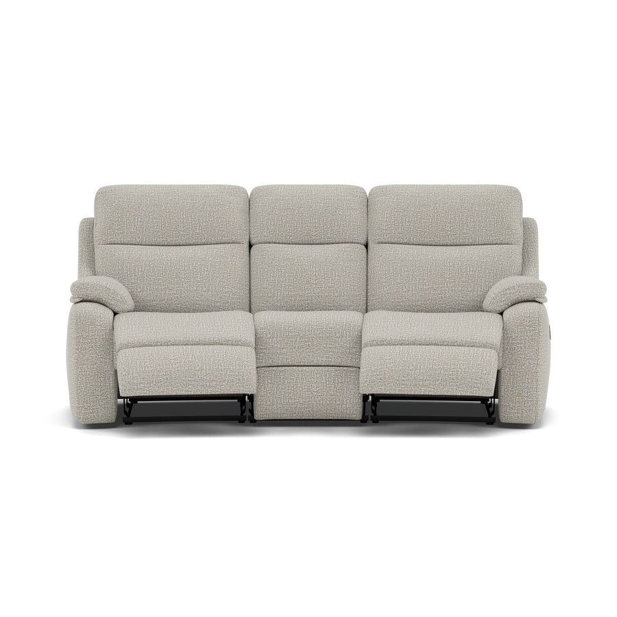 G Plan Kingsbury 3 Seater Curved Recliner Sofa - 3 Seater Power Recliner Curved Sofa Double with USB Grade B - Power Recliner with USB 3 Seater Sofas Sterling Home 1 B102 Shore Oatmeal