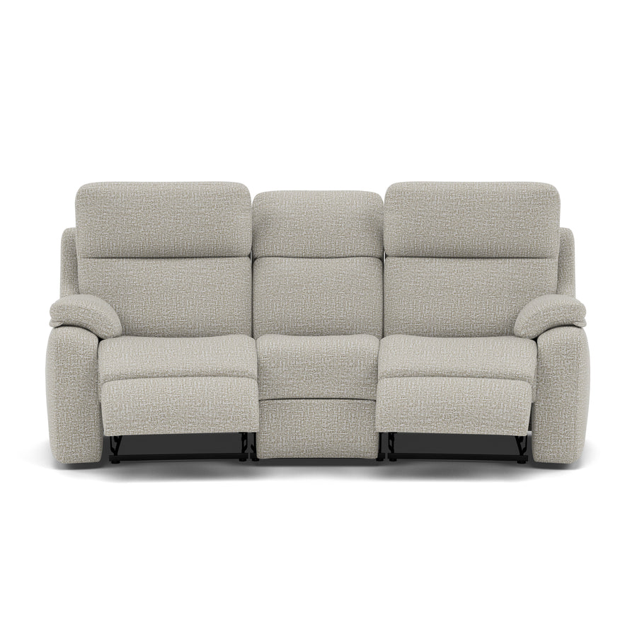 G Plan Kingsbury 3 Seater Curved Recliner Sofa - 3 Seater Power Recliner Curved Sofa Headrest + Lumbar with USB Grade B - Power with Power Headrest, Lumbar & USB 3 Seater Sofas Sterling Home 1 B102 Shore Oatmeal