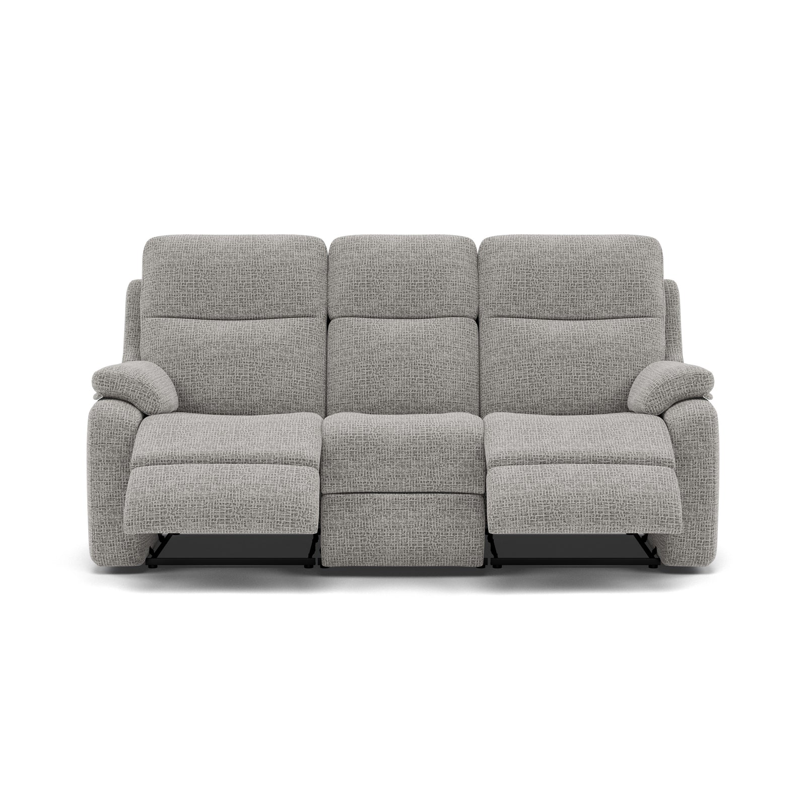 G Plan Kingsbury 3 Seater Recliner Sofa - 3 Seater Manual Double Recliner Grade B - Manual Recliner 3 Seater Sofas Sterling Home 8 B921 Waffle Smoke