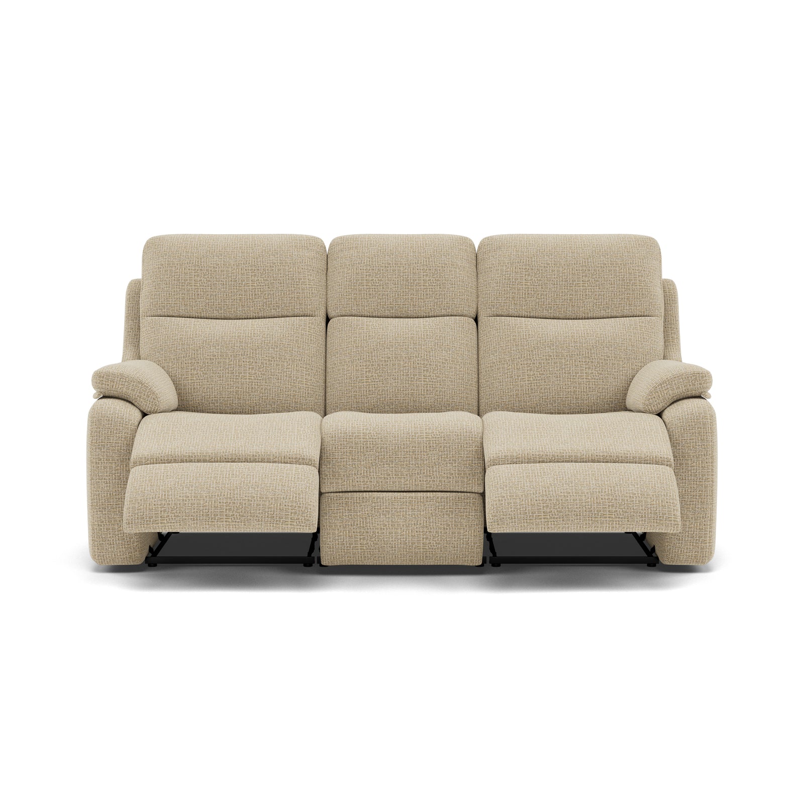 G Plan Kingsbury 3 Seater Recliner Sofa - 3 Seater Manual Double Recliner Grade B - Manual Recliner 3 Seater Sofas Sterling Home 9 B922 Waffle Caramel