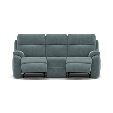 G Plan Kingsbury 3 Seater Curved Recliner Sofa - 3 Seater Power Recliner Curved Sofa Double with USB Grade B - Power Recliner with USB 3 Seater Sofas Sterling Home 3 B925 Waffle Marine