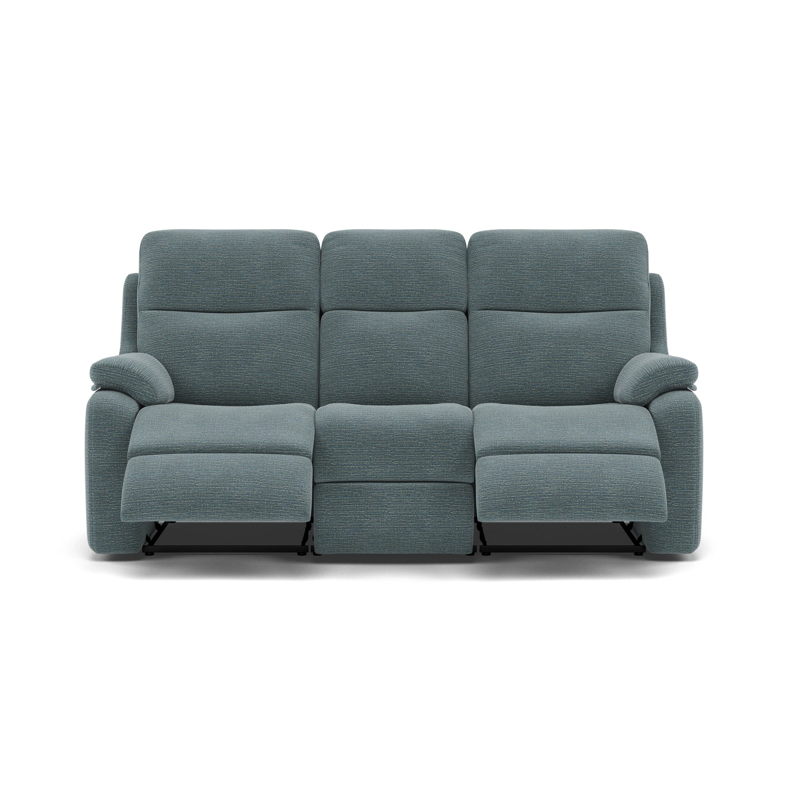 G Plan Kingsbury 3 Seater Recliner Sofa - 3 Seater Manual Double Recliner Grade B - Manual Recliner 3 Seater Sofas Sterling Home 11 B925 Waffle Marine