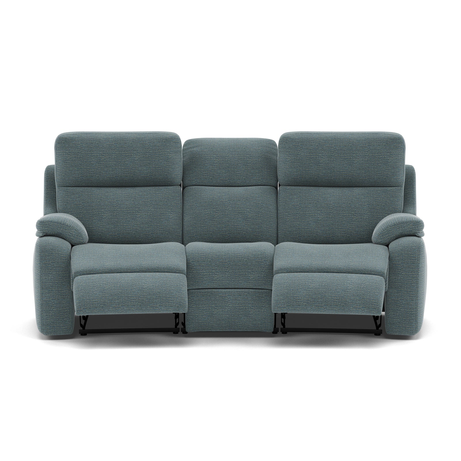 G Plan Kingsbury 3 Seater Curved Recliner Sofa - 3 Seater Power Recliner Curved Sofa Headrest + Lumbar with USB Grade B - Power with Power Headrest, Lumbar & USB 3 Seater Sofas Sterling Home 3 B925 Waffle Marine