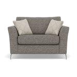 Chilton Loveseat - Cuddler Sofa Fabric Loveseats Sterling Home 3 Chrome Feet Barley Charcoal