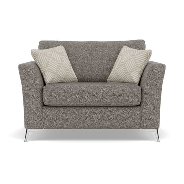 Chilton Loveseat - Cuddler Sofa Fabric Loveseats Sterling Home 3 Chrome Feet Barley Charcoal