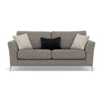 Chilton Small 3 Seater Sofa - 2.5 Seater Sofa Fabric 3 Seater Sofas Sterling Home 3 Chrome Feet Barley Charcoal
