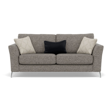 Chilton Small 3 Seater Sofa - 2.5 Seater Sofa Fabric 3 Seater Sofas Sterling Home 3 Chrome Feet Barley Charcoal
