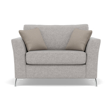 Chilton Loveseat - Cuddler Sofa Fabric Loveseats Sterling Home 4 Chrome Feet Barley Clay