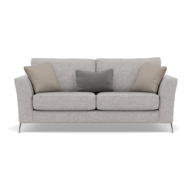 Chilton Small 3 Seater Sofa - 2.5 Seater Sofa Fabric 3 Seater Sofas Sterling Home 4 Chrome Feet Barley Clay