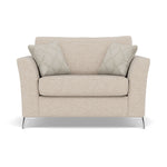 Chilton Loveseat - Cuddler Sofa Fabric Loveseats Sterling Home 1 Chrome Feet Barley Linen