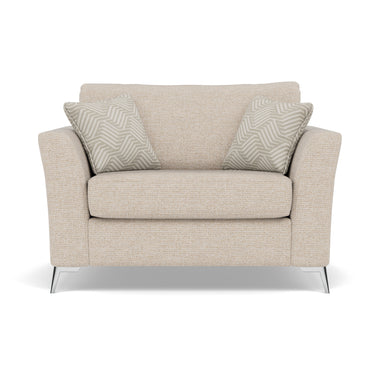 Chilton Loveseat - Cuddler Sofa Fabric Loveseats Sterling Home 1 Chrome Feet Barley Linen