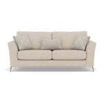 Chilton Small 3 Seater Sofa - 2.5 Seater Sofa Fabric 3 Seater Sofas Sterling Home 1 Chrome Feet Barley Linen