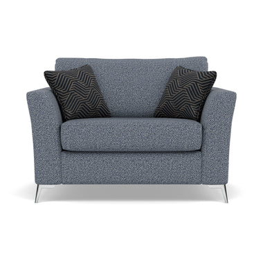 Chilton Loveseat - Cuddler Sofa Fabric Loveseats Sterling Home 5 Chrome Feet Barley Marine