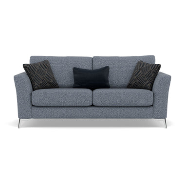 Chilton Small 3 Seater Sofa - 2.5 Seater Sofa Fabric 3 Seater Sofas Sterling Home 5 Chrome Feet Barley Marine