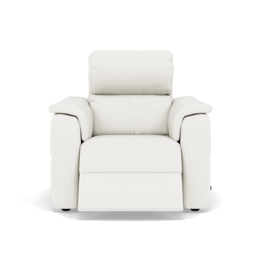 Nicoletti Giacomo Recliner Armchair - Power Recliner Chair Lumber Support CK Botero - Power With Power Headrest Footrest Lumbar & USB Sterling Home 1 Botero 2153 Bianco