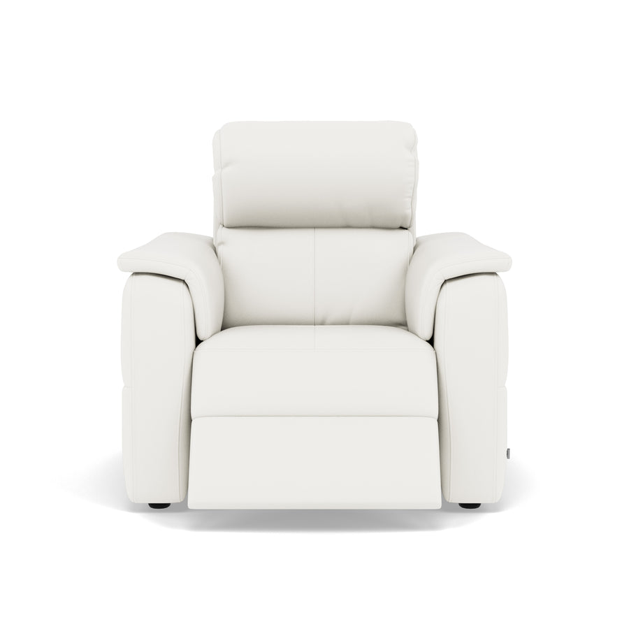 Nicoletti Giacomo Recliner Armchair - Power Recliner Chair Lumber Support CK Botero - Power With Power Headrest Footrest Lumbar & USB Sterling Home 1 Botero 2153 Bianco