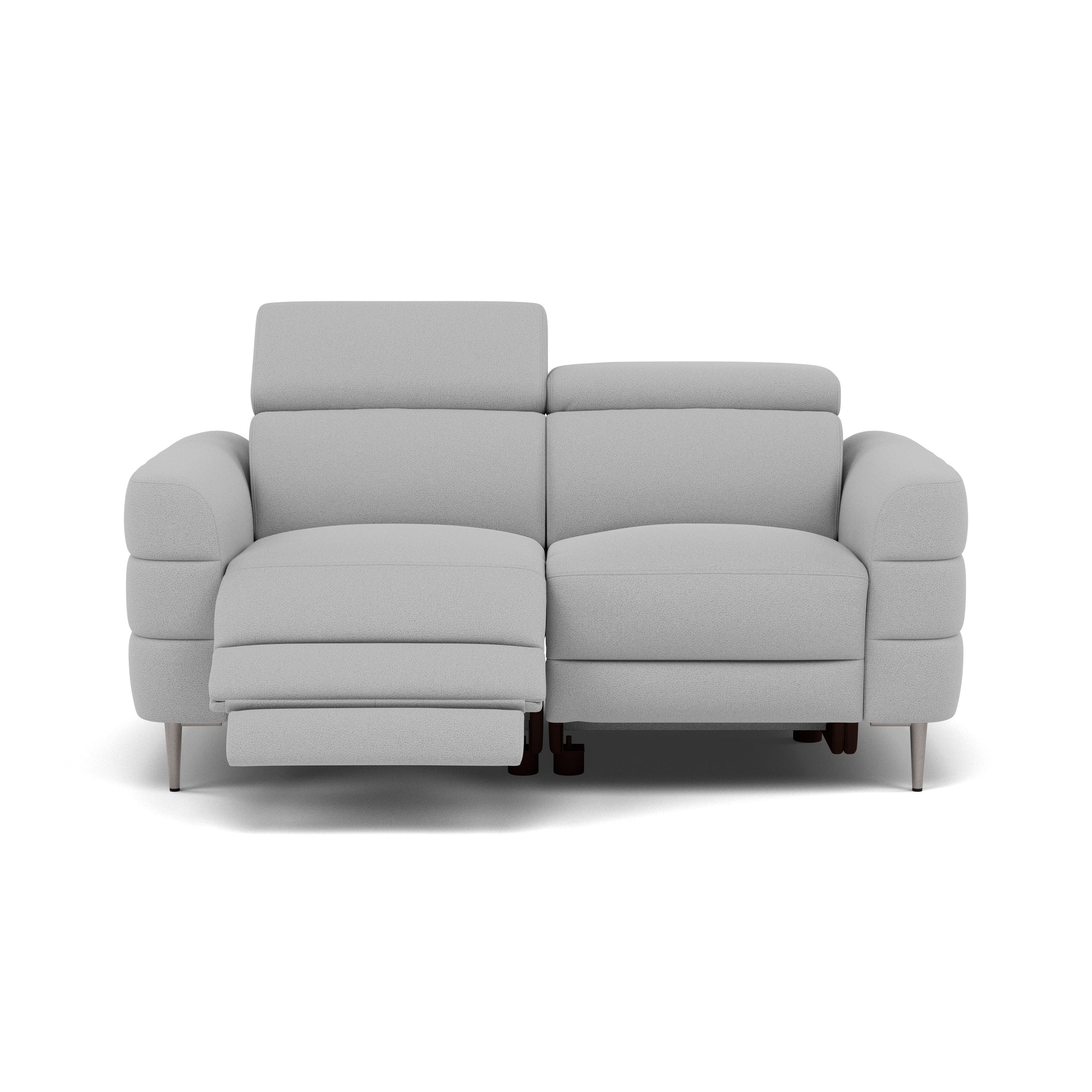 Hoy 2 Seater Recliner Sofa - 2 Str W/ 2 Power Recliner W/ 2 Manual Headrest Fabric - Power with Manual Headrest 2 Seater Sofas Sterling Home 8 CU9102-5-UK Oxford Silver