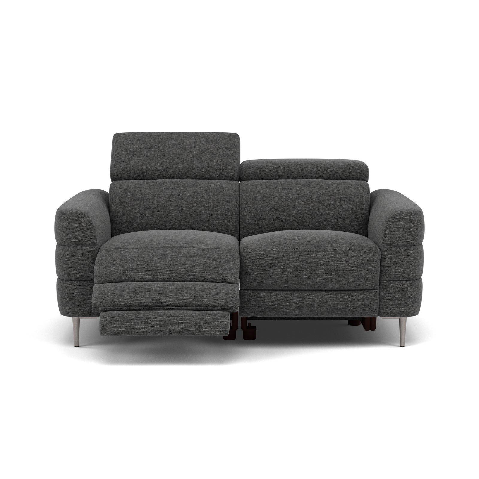 Hoy 2 Seater Recliner Sofa - 2 Str W/ 2 Power Recliner W/ 2 Manual Headrest Fabric - Power with Manual Headrest 2 Seater Sofas Sterling Home 5 KB-1281-UK Darwin Charcoal