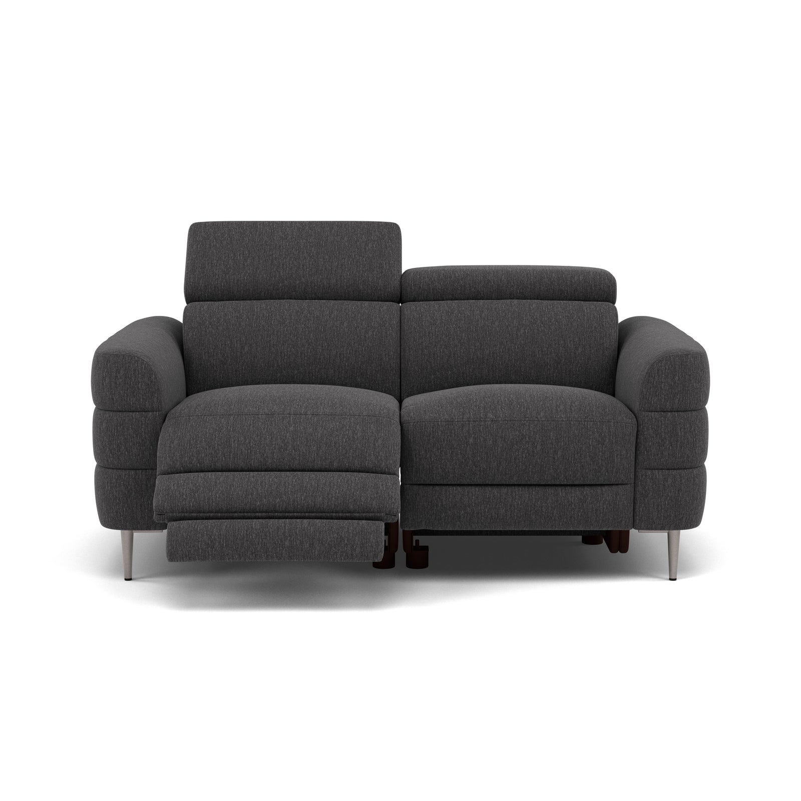 Hoy 2 Seater Recliner Sofa - 2 Str W/ 2 Power Recliner W/ 2 Manual Headrest Fabric - Power with Manual Headrest 2 Seater Sofas Sterling Home 9 KB-1295-UK Amigo Coal