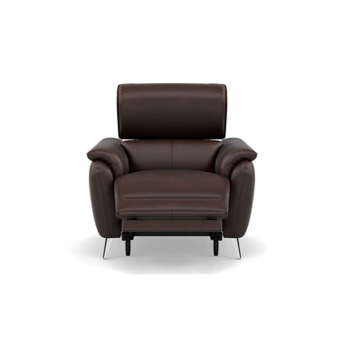 Sol Recliner Armchair - Power Recliner Armchair with Head Tilt Cat 60 Sterling Home 6 Cat-60/08 Montana Chocolate