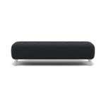 Phoebe Footstool - Medium Bench Stool Grade B Sterling Home 5 Plush Velvet Charcoal Chrome