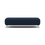 Phoebe Footstool - Medium Bench Stool Grade B Sterling Home 9 Plush Velvet Indigo Chrome