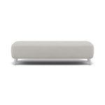 Phoebe Footstool - Medium Bench Stool Grade B Sterling Home 17 Plush Velvet Silver Chrome